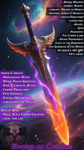 Astral weapon—Sword of Cosmos